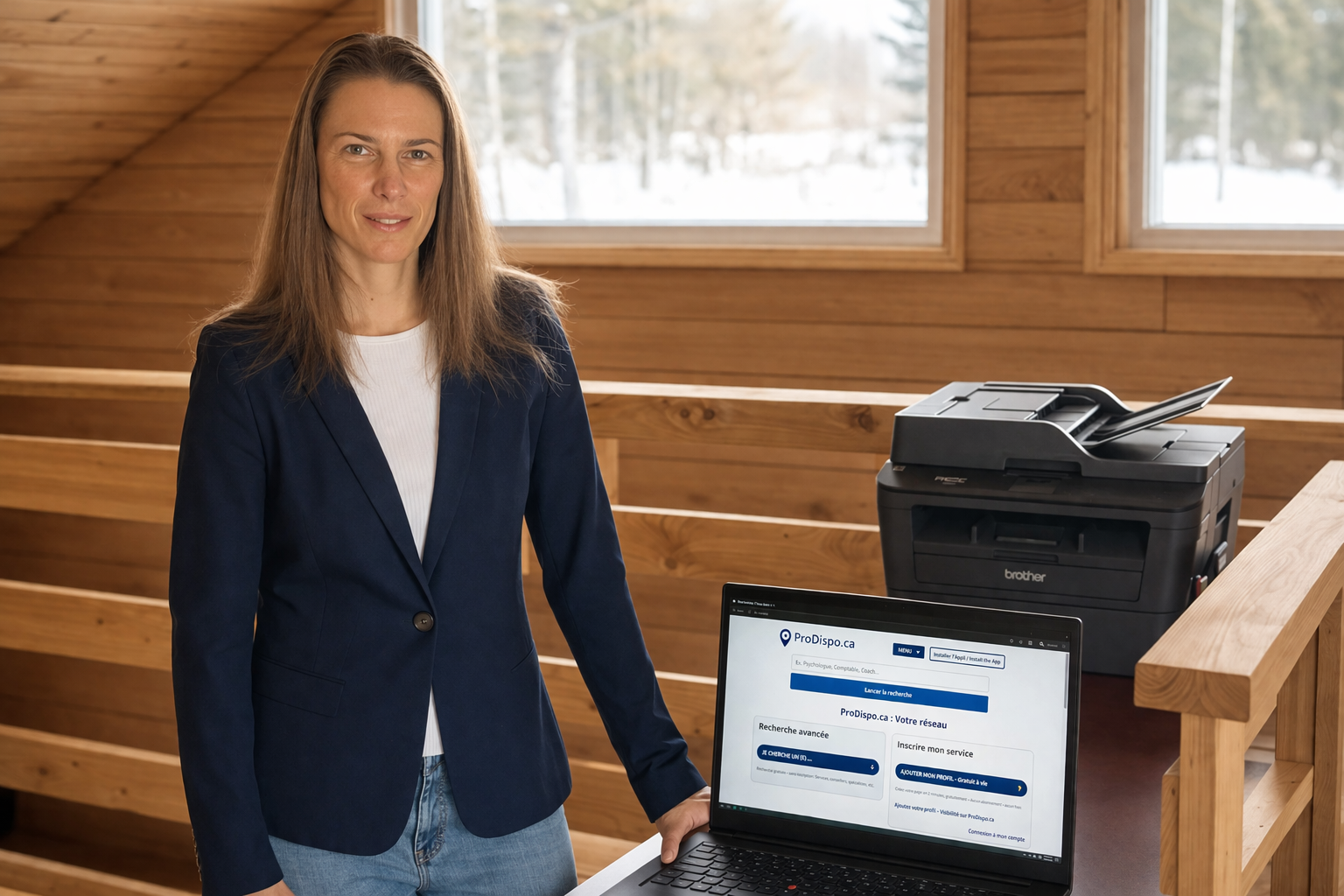 Marie-Chantal Vincent, fondatrice de ProDispo, moteur de recherche bilingue pour entreprises de services
